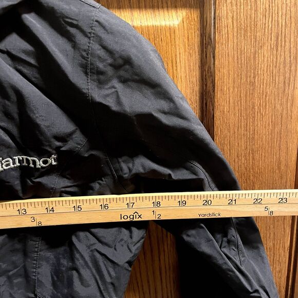 Marmot Black Jacket Hooded Softshell Lightweight Windbreaker Hiking women's XS - Picture 5 of 9